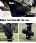 Foldable Aluminum Camping Table With Carry Bag Ultralight Roll Up Design Adjustable Height Indoor Outdoor Use Storage Bag