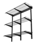 Sturdy 3 Tier Wall Garage Shelving Unit For Heavy Duty Storage, 1x3 Ft Steel Wall Mounted Shelves With 11x36 Inch Per Shelf And 450 Lbs Total Capacity, Black Durable Floating Metal Rack For Tools Bins And Garage Organization on white background