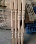 Upgrade Your Space With Premium Replacement Wood Balusters And Stair Spindles For Quick Porch Fixes, Classic Carved Poplar Columns, 37 Inch posts.