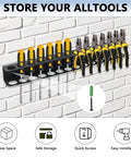2 Pack Wall Mount Screwdriver And Pliers Organizer Rack Heavy Duty Steel Tool Holder installed on workshop wall