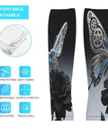 Stay Cool As Ice All Summer With These Dope Butterfly Arm Sleeves Featuring Breathable Ice Silk Material And Flexible Fit for sun protection.