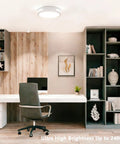 Office with 2 Pack 9 Inch Black Flush Mount LED Ceiling Lights With Adjustable 3000K 4000K 5000K Color Temperature 20W