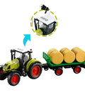 Farmland Agricultural Series Friction Powered Tractor Toys Set Of Six Lightweight Hay Barrel Transport Machines For Kids
