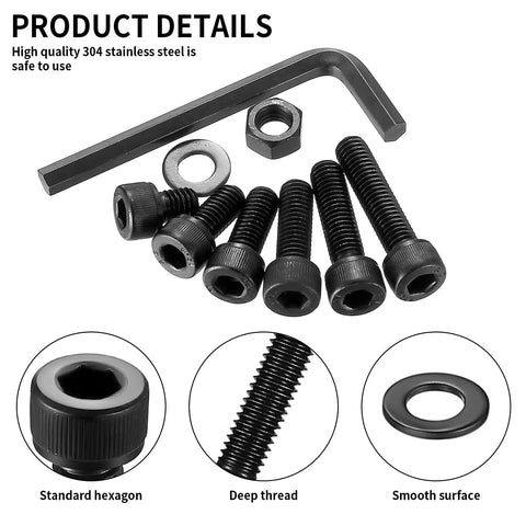 Beefy M8 Metric Screw Set With Hex Socket Head Cap Screws Nuts And Washers 12.9 Carbon Steel Black Oxide Assortment Kit in use