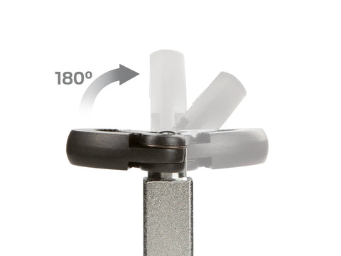 Telescoping Basin Wrench Ten To Seventeen Inch Long Reach, Reaches One Hundred Eighty Degree Pivot showing pivoting head mechanism