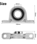 Dimensions of 2 Pack 20mm Bore Pillow Block Bearings with Zinc Alloy Flange Mounted Housing, Rock Solid Built to Last