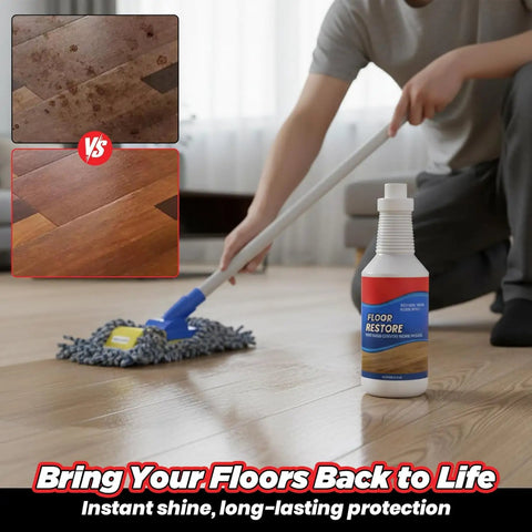 Two Pack Floor Restore Spray For Wood Tile Laminate Vinyl And Bamboo Floors Make Floors Pop Shine Renewal Polish Quick Dry Protective Finish Deep Clean Protective Layer For Dull Surfaces used with mop on hardwood floor
