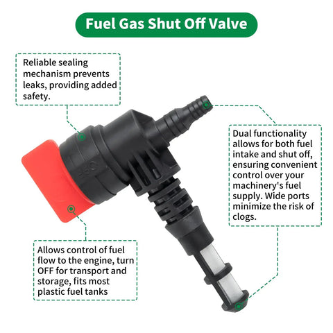 Fuel Shut Off Valve Kit For Briggs And Stratton Craftsman Generators With 4 Grommet Clamps And 4 Fuel Tank Grommets detail