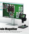 Pro Grade Digital Welding Microscope With 4.3 Inch IPS Screen, 16MP Sensor, 1080P Clarity, 1600X Magnification For Ultra Clear Enlarged Viewing, HD Multimedia Interface, Perfect For Metal Work, Electronics, And Precision Inspection. 4.3-inch IPS screen showing PCB inspection