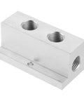 T-Type Pneumatic Manifold 2-Way 4-Port Gas Distribution Block With Compact Flow Distributor For Compressed Air Systems
