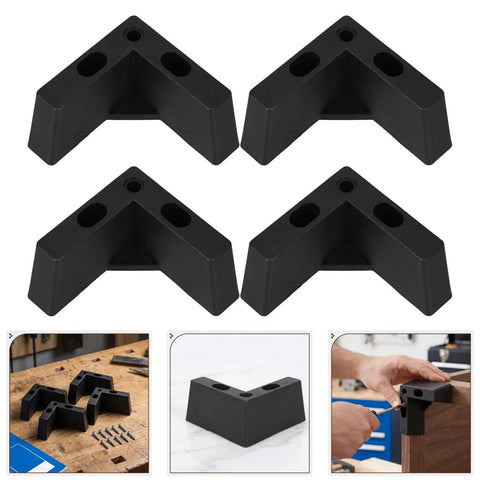 Rock Solid L Shaped Furniture Legs With M5 Mounting Screws For Sofa Cabinet And Tables Four Pack Floor Safe Plastic Feet