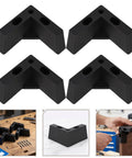 Four Pack L Shaped Sofa Legs With M5 Screws, Thickened Plastic Feet For Furniture, Floor Protection And Easy Cleaning, Dust Reduction