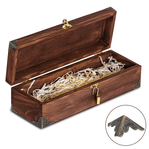 Legit Heavy Duty 48 Pack Antique Bronze Furniture Corner Protectors featuring rock solid one inch metal edge guards for cabinet fixups.