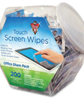 Touch Screen Wipes For Monitors, Laptops, TVs And Phones, Office Pack 5.0 X 6.0 Inches, 200 Individually Wrapped Wipes, Safe For Screens, Handy