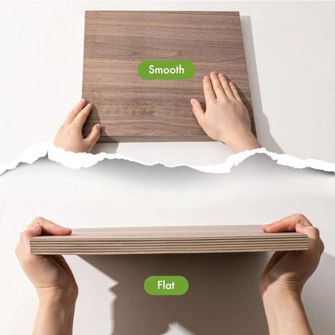 Robotime walnut plywood sheet, 12 x 16 x 1/8 in (3mm), smooth surface and flat for laser cutting