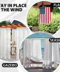 24 Pack Outdoor Curtain Weights Magnetic Waterproof Beefed Up Heavy Duty Window Drapery Anchors For Patio Pergola Gazebo Cabana