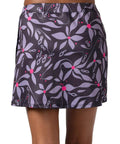 Mixie Bike Skirt For Women 16 Inch Front Slit Versatile Athletic Wrap Style Skirt with Floral Finesse and Pull On Waistband
