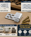 Rock Solid Upholstery Spring Clips Repair Kit For Saggy Couches And Sofas Includes Complete Set Of Carbon Steel Screws With Socket Driver Fast Hassle Free Furniture Revamp, 1.57 x 0.72 inch clip with screws.