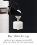 Close-up of the high water sensing device for WiFi Sump Pump Smart Outlet 2 Point 0 With 24 7 Remote Monitoring And Alerts.
