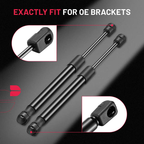 Road Ready Heavy Duty 12 Inch Gas Shock Struts 30 Lb Force Lift Supports For Tonneau Covers Toolboxes Camper Shells Trunk Lids, detailed end fittings.