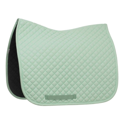 Dressage Saddle Pad With Moisture Wicking Tricot Backing In Misty Jade For Everyday Riding Comfort Contoured Withers Fit Classic