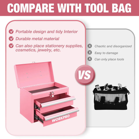 Sleek Portable Mini Metal Toolbox With Twin Drawers, Hella Lightweight Compact Organizer For Garage, Shop, Auto Repair, Rock Solid Build, Zero Hassle Carry, Sweet Spot Design For Pros And DIY Crews