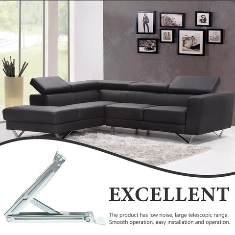 Adjustable Lift Up Cabinet Hinge Kit with Pneumatic Soft Close shown with modern living room decor.