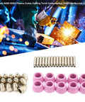 Top Grade 40 Piece Plasma Cutter Consumables Set With Ceramic Cups, Electrodes And Nozzles For Cut60 Lgk60 60 Amp Machines. Includes 14 nozzles and 10 ceramic cups.