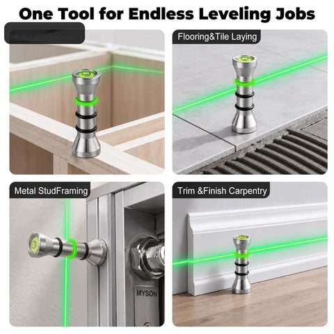Heavy Duty Stainless Steel Magnetic Laser Level Marker Pins And Alignment Setup Blocks Rust Proof Job Site Equipment for flooring and cabinetry