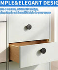 Open drawer with 30 Pack Brushed Black Round Cabinet Knobs 1-1/4 Inch For Cabinet Doors And Drawers installed