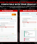 PC and mobile fitment guides showing how to confirm vehicle compatibility for Badass Engine Water Pump With Seal Gasket.