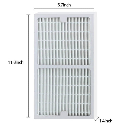 2 Pack Replacement HEPA And Carbon Filters For IAP-10-200 And IAP-10-280 Air Purifiers, Compatible With IAF-H-100C, 11.8 X 6.7 X 1.4 Inches