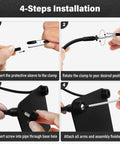 Helping Hands Soldering Station with Four Flexible Arms and Clamps installation steps.