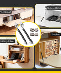 Heavy Duty Drop Down Gas Struts With 90 Degree Paging Axis Flush Gas Spring Hinge For Fold Up Cabinets in use on various furniture.