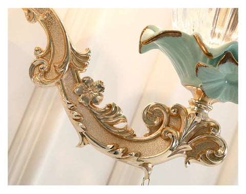 Close-up of ornate detailing on the Wall Sconce Decorate Design Modern Wall Lamp LED Wall Lamp Nordic Unique Elegant.