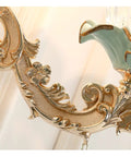 Close-up of ornate gold detailing on the Wall Sconce Decorate Design Modern Wall Lamp LED Wall Lamp Nordic Unique Elegant Bedroom Living Room Fixture Lighting Sconce (Color : 1lights-Blue) (2lights).