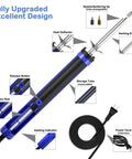 All In One Desoldering Iron And Solder Sucker Tool For PCB Repair With 1.0mm And 1.2mm Nozzles, design diagram with labels