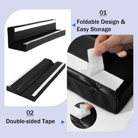 Heavy Duty Wall Corner Guards With Thick Foam Liner For Basketball Courts And Gyms, foldable design with double-sided tape.