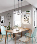 Modern Mini Crystal Pendant Light For Kitchen Island And Bar Lighting Fixture With Cylinder Crystal Design In Matte Black Finish