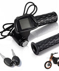 Throttle Grip 48V For Tuttio Soleil 01 Electric Dirt Bike Without M Button Ride Ready With Digital Gauge Cluster LCD Display Dashboard Speedometer Real Time Monitoring Includes 2 Keys 7 Pin