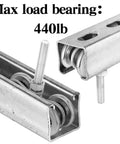 Set Of Four Wheel Trolley Assemblies For Heavy Duty Barn And Shed Sliding Doors That Fit One And Three Quarter Inch Wide Support Slots
