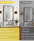 Battery Operated Wall Sconces Set of Two, Black and Gold Wall Light fixtures with Wireless Remote Control, side-by-side comparison.