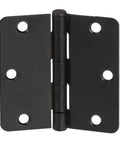 18 Pack Satin Nickel Interior Door Hinges 3.5 X 3.5 Inch For Doors Closets Bathrooms Living Rooms Durable Iron Construction With 1/4 Radius Design For Cabinets And Vanities, single hinge detail