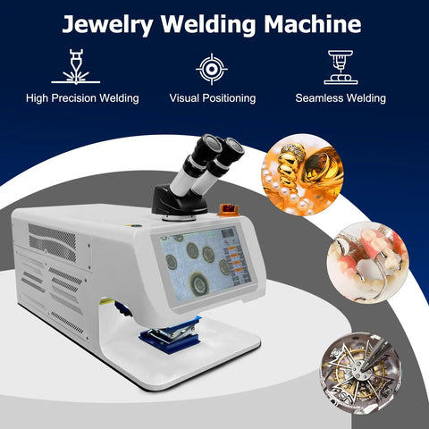 60W Pulse Laser Jewelry Spot Welder With Snazzy Touchscreen Display And Sharp Zoom Lens for seamless metal welding.