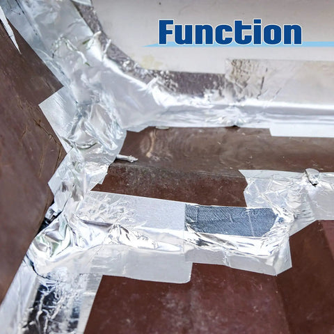 Close-up of Self Stick Roofing Membrane Roll 35.5 Inch Wide 32.8 Feet Long With Reflective Aluminum Butyl Rubber Waterproof Flashing