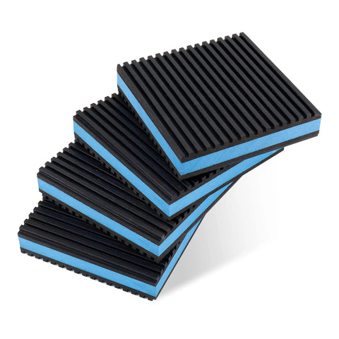 4 Pack Rubber Anti Vibration Pads for Air Conditioners and HVAC Systems, Heavy Duty EVA Isolation Mats Measuring 2 X 2 X 7/8 Inches