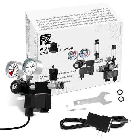 CO2 Regulator For Aquarium With DC Solenoid Bubble Counter And Check Valve Side Open Cylinder CGA320 DIY Plant Growth Setup