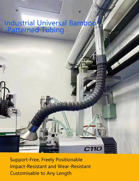 Flexible Welding Fume Extraction Arm With Swivel Joints And Vent Hood For Soldering in industrial setup