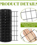 Heavy Duty Galvanized Welded Wire Fence Roll 24 By 50 Feet 2X4 Inch Steel Mesh close-up showing mesh thickness and hand size for livestock pens.