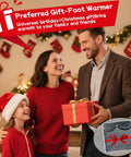 Family exchanging gifts with Double Layer Electric Heated Foot Warmer Quick Heat Up And Keeps Feet Cozy And Toasty 16 By 16 Inches inset